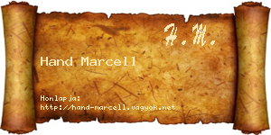 Hand Marcell névjegykártya