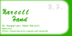 marcell hand business card